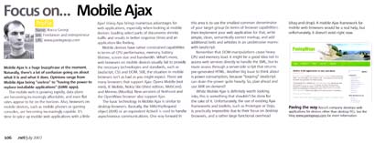 Rocco Georgi Mobile Ajax in .net magazine